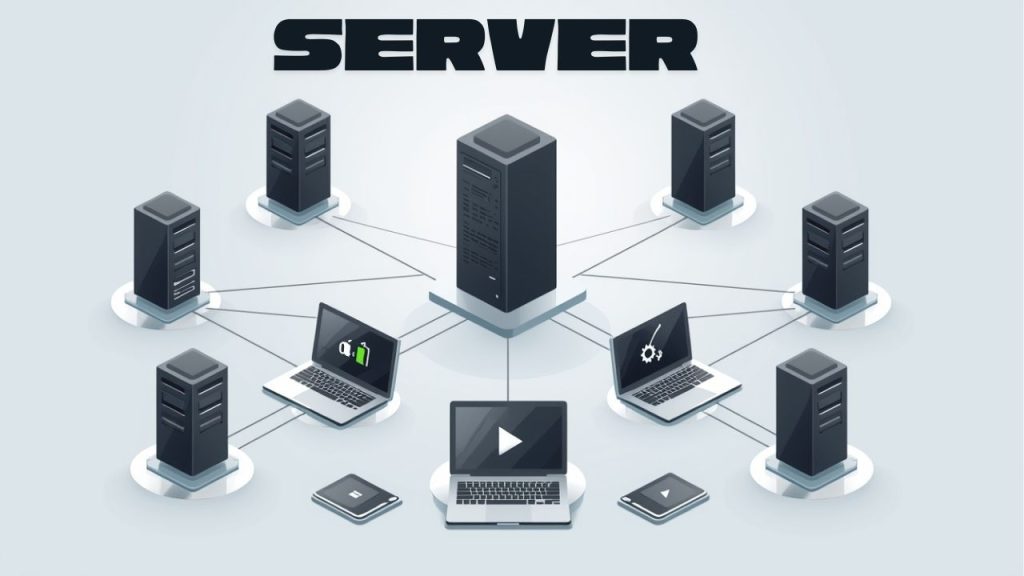 What is a server and how does it work diagram illustration